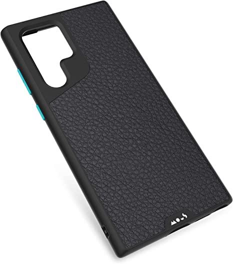 Mous - Case for Samsung Galaxy S22 Ultra - Limitless 3.0 - Black Leather - Galaxy S22 Ultra Case - Superior Drop Protection