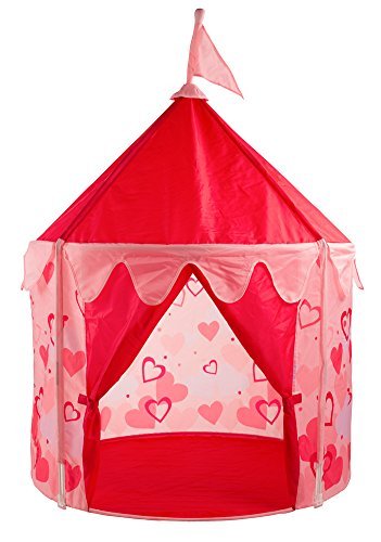 Pink Hearts Princess Castle Play Tent-- Great Gift for Little Girls