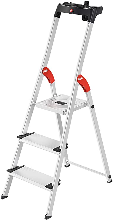 Hailo 8040307 XXL EasyClix Safety Ladder 5 Steps, 235 cm/130 mm