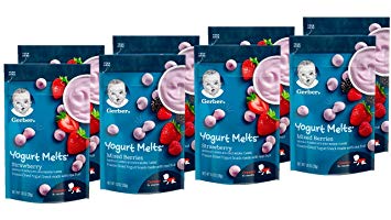 Gerber Graduates Yogurt Melts, Strawberry and Mixed Berry, 8 Count