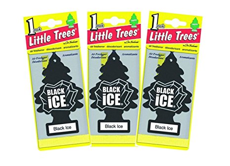 Little Tree Car Air Freshener 3Pc - Black Ice