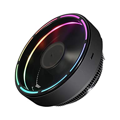 Vetroo darkStorm M2 CPU Air Cooler Black Aluminum Fixed RGB LED Ring Hydraulic Bearing Intel/AMD Universal Socket