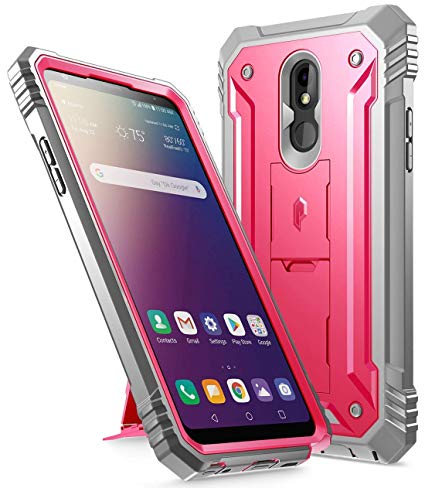 Poetic Revolution Series Designed for LG Stylo 5 /LG Stylo 5 Plus/LG Stylo 5V Case, Full-Body Rugged Dual-Layer Shockproof Protective Cover with Kickstand and Built-in-Screen Protector, Pink