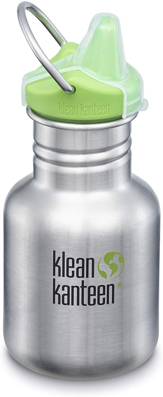 Klean Kanteen Kid Kanteen Classic Sippy Single Wall Stainless Steel Kids Water Bottle with Sippy Cap