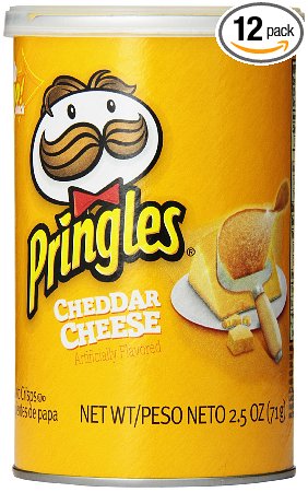 Pringles Cheddar Cheese Grab and Go Pack, 2.5 Ounce (Pack of 12)