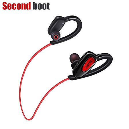 Bluetooth Headphones,Wireless Sports Earphones with Mic, IPX5 Waterproof, HD Sound with Bass, Noise Cancelling, Secure Fit, up to 12 Hours Working time
