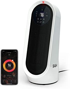 Atomi Smart WiFi Portable Tabletop Space Heater - 2nd Gen, 1500W, Oscillating, 750 Sq. Ft. Coverage, Compatible with Alexa, Google Assistant and the Atomi Smart App