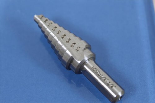 TEMO M35 cobalt 9 size double flute step drill 3/8" shank 1/4" to 3/4" 2E1