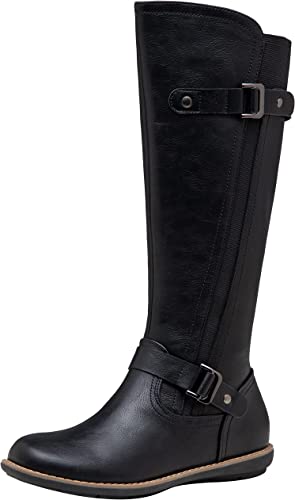 Jeossy Women's 9656 Knee-High Boots Fashion Riding Boots with Buckle