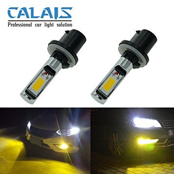 Calais Extremely Bright LED 880 890 892 893 Gold Color COB Chips 30W LED Fog Light Bulbs Plug-n-Play(pack of 2)