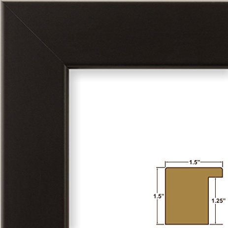 Craig Frames 59405 12 by 18-Inch Picture Frame, Smooth Wrap Finish, 1.5-Inch Wide, Tall Profile, Black