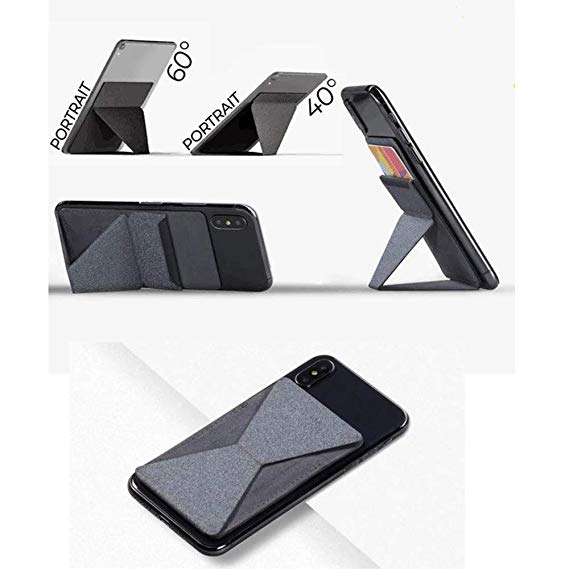 The Micro Wallet Invisible and Foldaway Stand Paper-Thin Magnetic Wallet Phone Stand, Phone Stand for Phone Grip with Card Holder