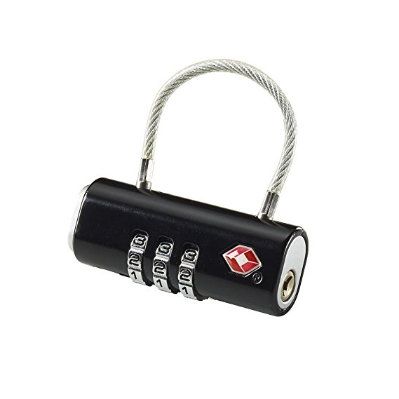 Lewis N Clark Travelsentry Bar Lock, Black