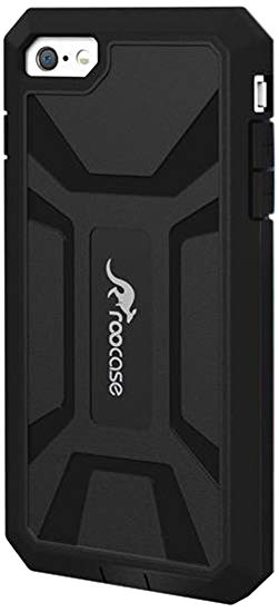 iPhone 6s Plus Case, iPhone 6 Plus Case, rooCASE Glacier Tough Military Grade Shockproof Rugged Full Body Case for Apple iPhone 6 Plus/6s Plus, Black