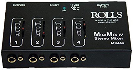 rolls MX44S Mini Mix IV 1/4 and 1/8 Mixer