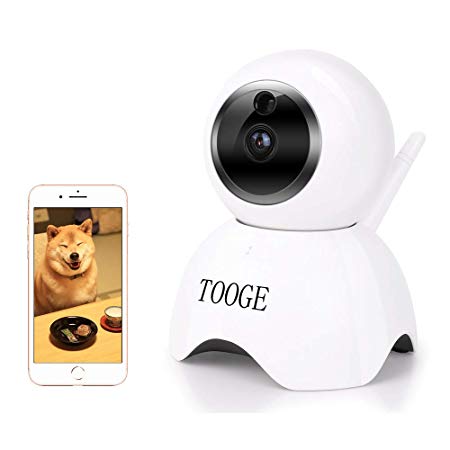 Dog Camera WiFi Pet Camera FHD Indoor Cat Camera TOOGE 2 Way Audio Night Vision Motion Alarm
