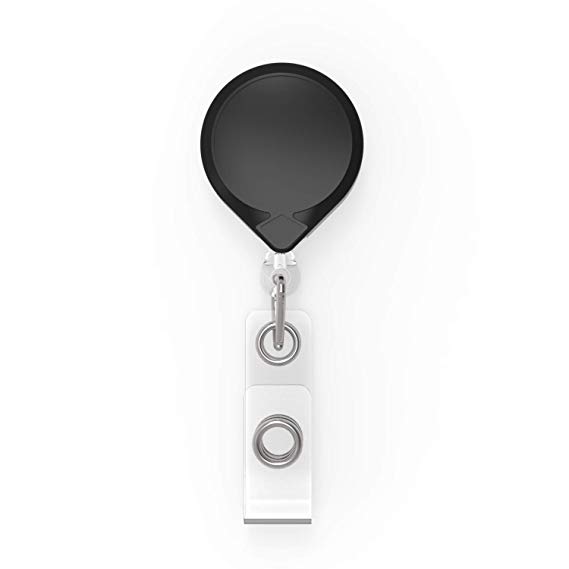 KEY-BAK MINI-BAK Retractable Badge Holder with a 36" Retractable Nylon Cord, Steel Belt Clip, I.D. Badge Strap and Made in the USA