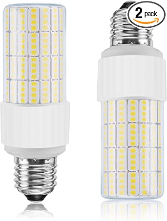 2 Pack A19 Led Light Bulb 300W Equivalent 40W Led Bulbs 5000 Lumen 5000K Cool Daylight White E26/E27 Base Waterproof Lighting for Outdoor Indoor Garage Warehouse Led Corn Bulbs