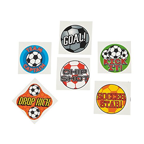 Fun Express Temporary Soccer Tattoos (6 Dozen)