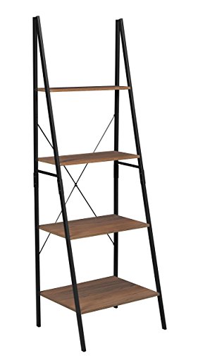 Niche NSBC7224UW Soho Modern Ladder a Frame Bookcase, 72" H x 24" W, Urban Walnut