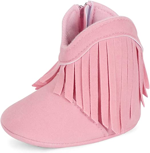 ESTAMICO Baby Girls' Cowboy Tassel Boots