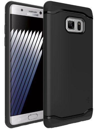 Galaxy Note 7 Case, LK [Armor Shield] Shock Absorbent Dual Layer Hard PC Cover   TPU Inner Hybrid Defender Case For Samsung Galaxy Note 7 (Black)