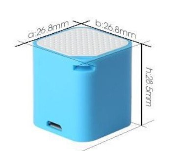Elsse Micro Music Cube Bluetooth Speaker with Built in Microphone for iPhone, Samsung Galaxy S5 / S6, HTC One M8 / M9 and Any Bluetooth Compatible Smartphones and Music Players - Blue