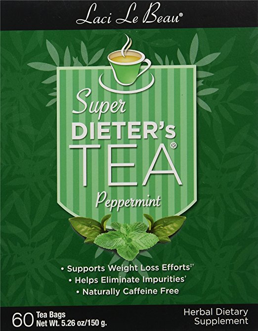 Laci Le Beau Super Dieter's Tea, Peppermint, 60-Count Box