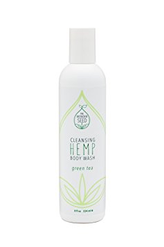 The Wonder Seed Hemp Body Wash - All Natural Formula - Proudly Cruelty Free - Organic Shower Gel for Dry Skin/ Acne Control - Sulfate & Paraben Free (Green Tea)