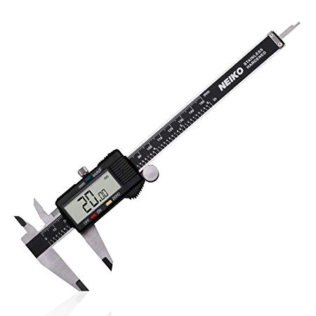 Neiko 01407A Stainless Steel Electronic Digital Caliper with Extra Large LCD Screen | 0 - 6 Inches | Inch/Fractions/Millimeter Conversion