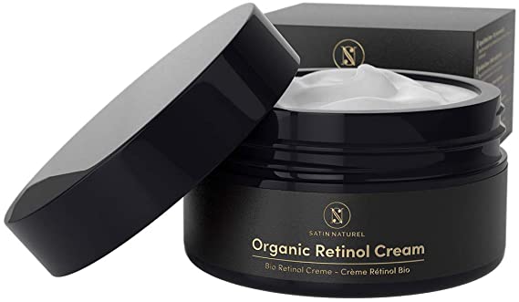 INTRO OFFER Lifting ORGANIC Retinol Cream 3 x LARGER 100ml – Anti Wrinkle Face Moisturiser - 3% Retinol Delivery System with Vitamin C, E & A, Aloe Vera & Shea Butter – Skin Care Made in Germany