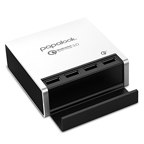 Charging Stations,USB Quick Charge 3.0 Chargers & Power Adapters papalook QC311 40W 8A 4-Port Station Desktop Charger Universal Fast USB Hub Phone Holder with Smart Identification