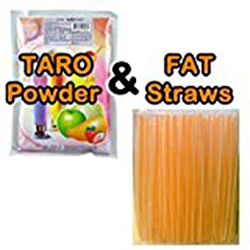 1 LB TARO smoothie powder with Fat Straws