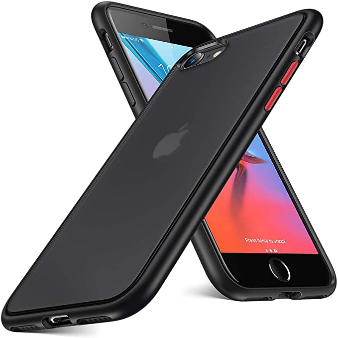 ORIbox iPhone SE 2020 Case & iPhone 7 Case & iPhone 8 Case, Translucent Matte Hard PC Back & Silicone TPU Bumper, Protective & Slim Fit