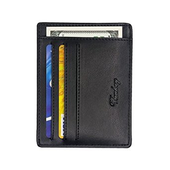 Vankey Front Pocket Wallet Minimalist Wallet RFID Blocking Mens Slim Wallet