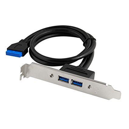 JacobsParts 2 Port USB 3.0 Motherboard to Rear Panel Bracket Cable
