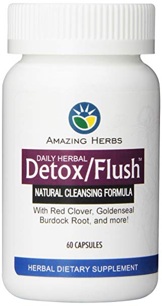 Amazing Herbs Detox/Flush Blood Purifier Capsules, 60 Count