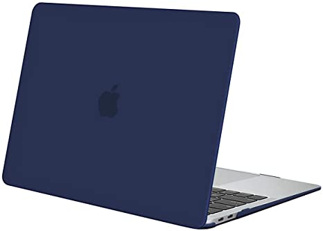 MOSISO MacBook Air 13 inch Case 2020 2019 2018 Release A2337 M1 A2179 A1932, Plastic Hard Shell Case Cover Only Compatible with MacBook Air 13 inch with Retina Display & Touch ID, Navy Blue