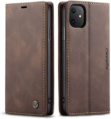 Bpowe Wallet Case for iPhone 11,Leather Wallet Case Classic Design with Card Slot and Magnetic Closure Flip Fold Case for Apple iPhone 11 6.1 inch 2019 (Coffee)