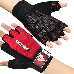 RDX Fitness Handschuhe Damen Herren, Anti-Rutsch Gewichtheben Workout Gym Gloves Krafttraining Trainingshandschuhe, Exercise Weightlifting Bodybuilding Sporthandschuhe Grip, Kraftsport Powerlifting