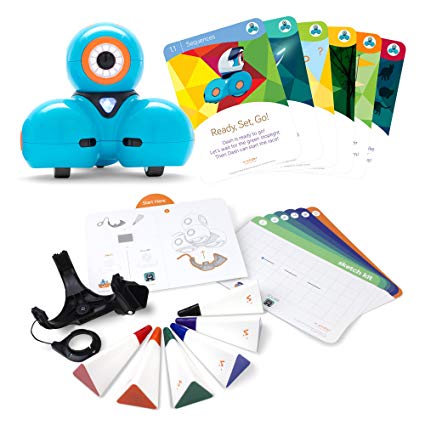 Wonder Workshop – Dash Robot Coding for Kids 6  – Dash Challenge Cards and Sketch Kit – (Amazon Exclusive)
