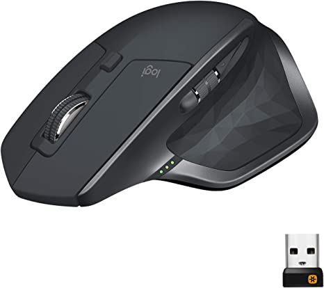 Logitech MX Master 2S Wireless Mouse with Flow Cross-Computer Control and File Sharing for PC and Mac, Graphite