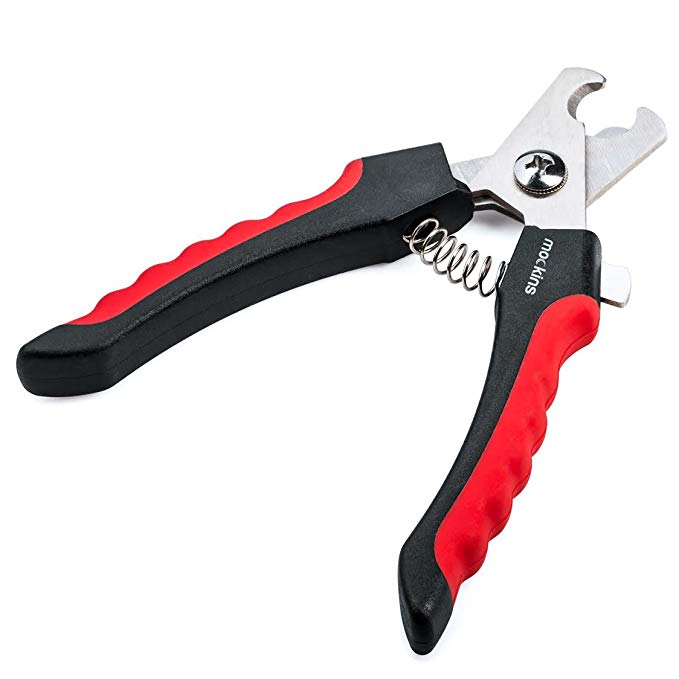 Mockins Professional Dog Nail Clipper With Ergonomic Handles & Semi Circular Blades Making The Pet Nail Clippers Safe and Easy To Use - Large - Red … …