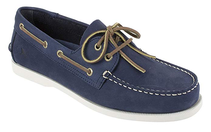 Rugged Shark Men's Boat Shoe, Classic Genuine Leather, with Odor Control Technology, Size 8 to 13