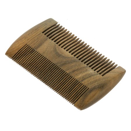 Sandalwood Comb- Wooden Anti-static Handmade Pocket Men Hair and Beard Wood Combteeth of Different Density on Both Sides