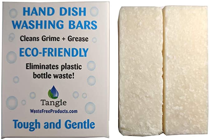 Tangie Dish Washing Soap Bar- Biodegradable 3.5 Ounce Bars - Pack