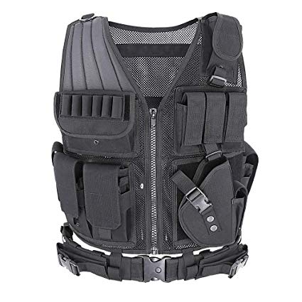 MGFLASHFORCE Tactical CS Field Vest Breathable Adjustable Combat Training Vest