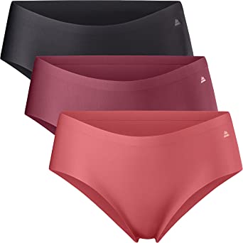 DANISH ENDURANCE Pack de 3 Braguitas Hipster de Microfibra para Mujer, Corte con láser, Cómodas, Sin Costuras