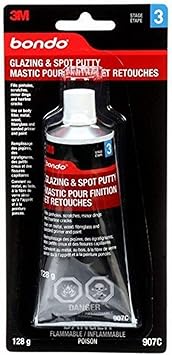 3M Bondo 907 Glazing and Spot Putty, 4.5-oz. - Quantity 6