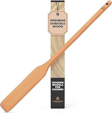 Wooden Paddle for Cooking, Stirring Paddle – 24" Crawfish Paddle – Heavy Duty Long Wooden Spoon for Large Stock Pots by Woodenhouse